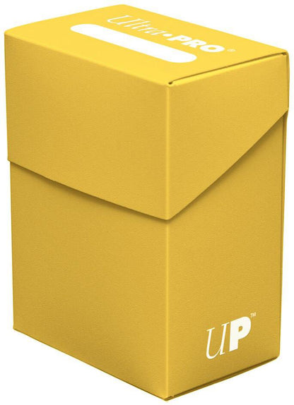 Ultra Pro Deck Box Yellow – 80+ Card Storage for Pokemon TCG and MTG