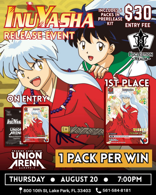 Union Arena Trading Card Game Inuyasha Release Event – August 20, 2026 (Thursday 7:00 PM)