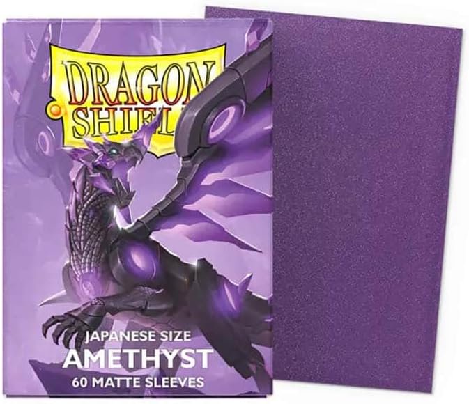 Dragon Shield Japanese Size Matte Card Sleeves Amethyst 60 Count Trading Card Sleeves