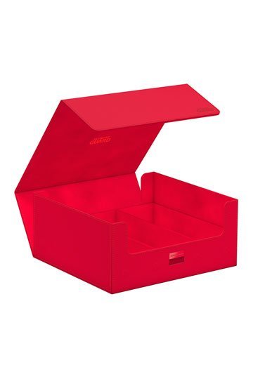 Ultimate Guard Treasurehive 90+ Card Storage Case – Red | Trading Card Deck Storage