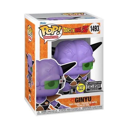 Ginyu Funko Pop! Animation Dragon Ball Z - Approx. 4" Collectible Glows In The Dark Entertainment Earth Exclusive Limited Edition Vinyl Figure #1493 with Window Display Box