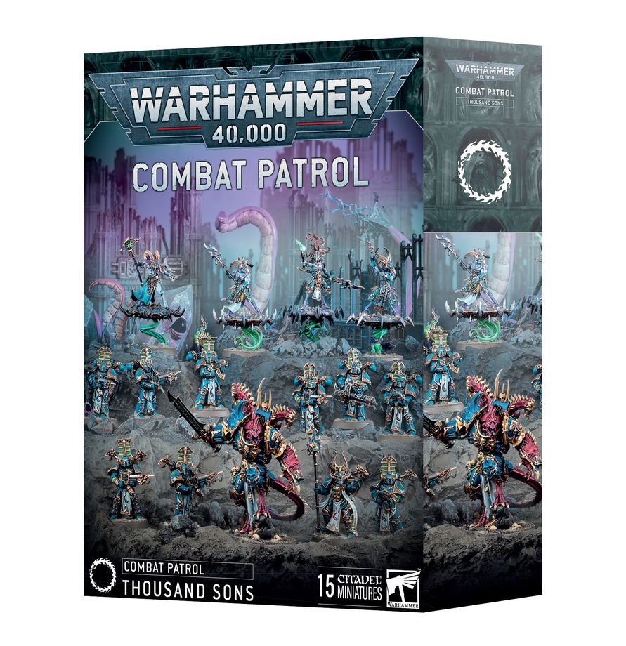 Warhammer 40K Combat Patrol Thousand Sons - 15 Miniatures Including Daemon Prince, Rubric Marines & Tzaangor Units - Warhammer 40,000 Chaos Army Set
