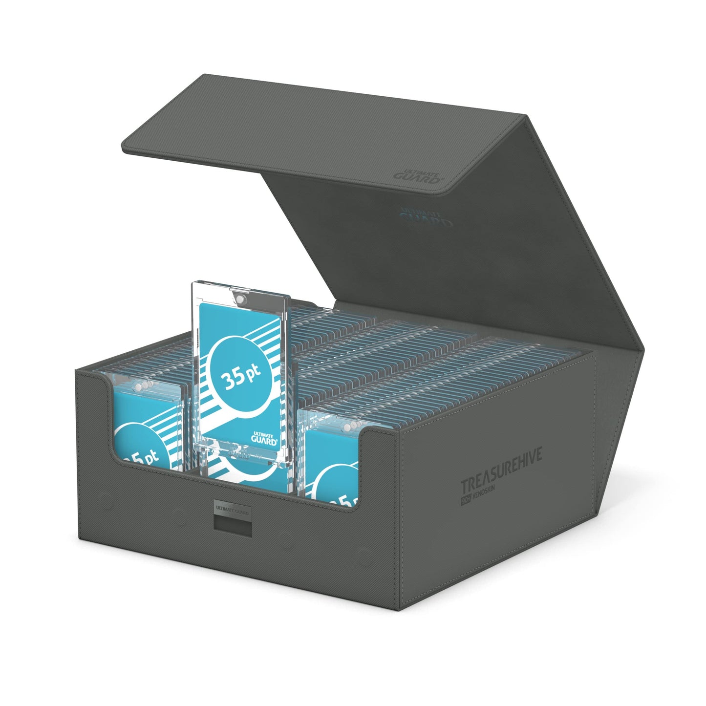 Ultimate Guard Treasurehive 90+ Card Storage Case – Grey | TCG Deck Box Organizer