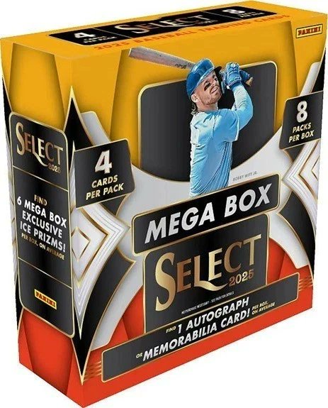 Panini 2025 Select Baseball Mega Box 8 Packs Sports Trading Card Collection