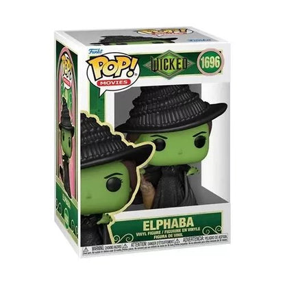 Funko Pop! Movies Wicked Part 1 Set of 4 - Glinda in Nightgown #1699, Fiyero #1698, Glinda in Bubble Gown #1697, and Elphaba #1696 - Collectible Vinyl Figures  Window Display Box