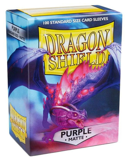 Dragon Shield durable matte card protector sleeves Purple color