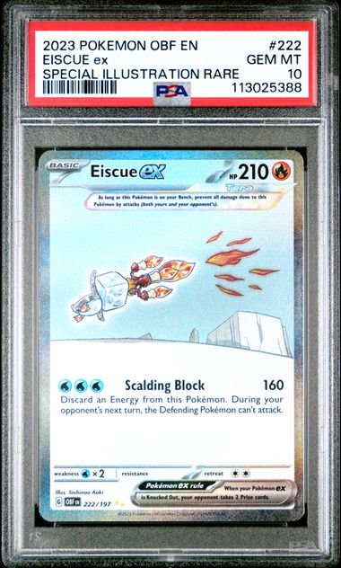 Pokemon Eiscue ex OBF SIR PSA 10 5388