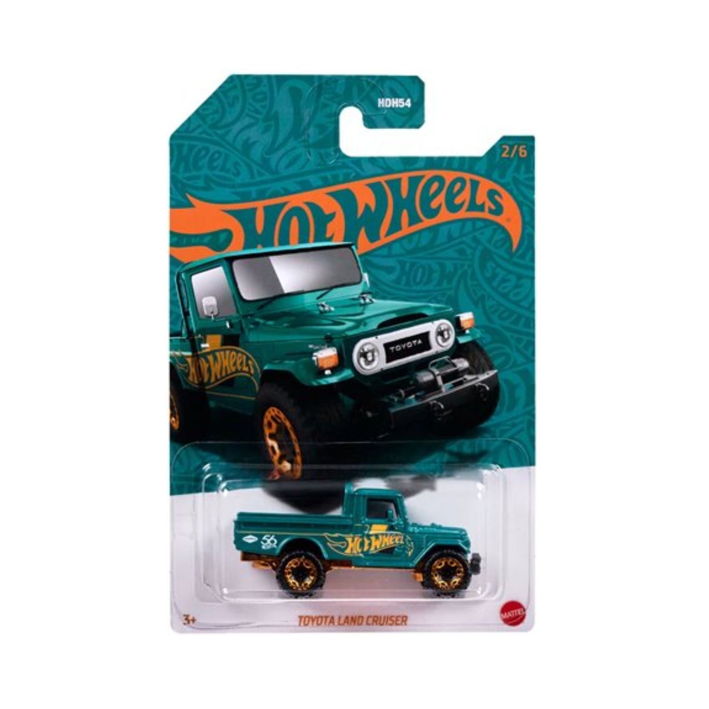 Toyota Land Cruiser Green 2/6 Hot Wheels 56th Anniversary Pearl and Chrome 2024 Toys Die-cast