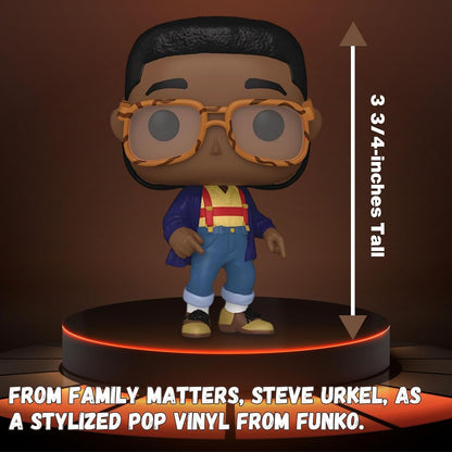 Steve Urkel Funko Pop! WB 100 Vinyl Figure #1380 with Display Box Protector Case