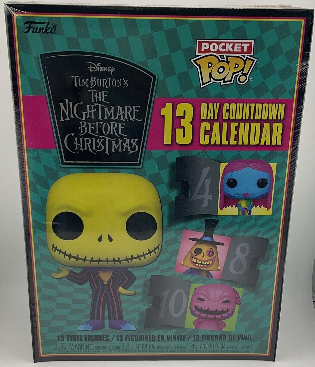 New Nightmare Before Christmas FUNKO Advent Calendar 13 Day Black Lite Halloween