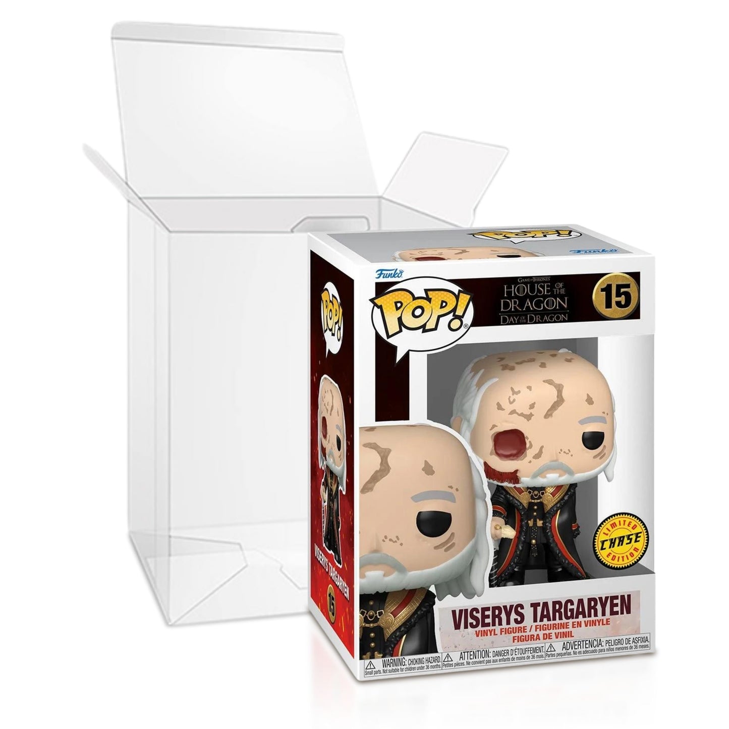 Viserys Targaryen with Mask Funko Pop! Game of Thrones - Chase Limited Edition Vinyl Figure #15 with Display Box Protector Case