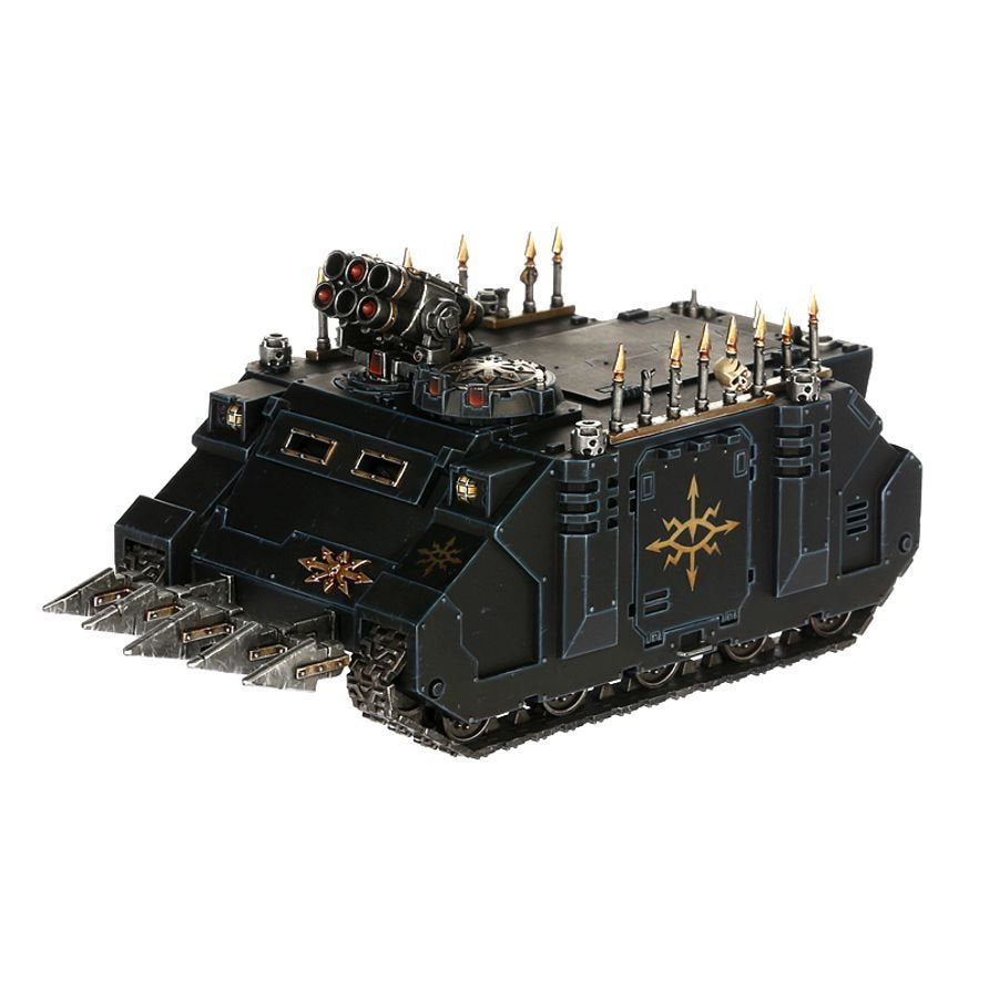 Warhammer 40,000 Chaos Rhino Chaos Space Marines Chaos Rhino Vehicle Kit for Warhammer 40K – Customizable Plastic Transport with Weapon & Cosmetic Options, Unpainted Miniature Model (PRE-ORDER)