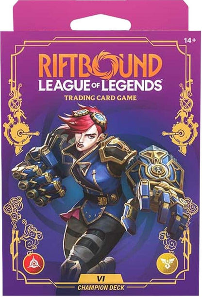 Riftbound: League of Legends TCG Unleashed Champion Deck – Vi, Ready-to-Play 56-Card Preconstructed Deck with Booster Pack, Playmat, Deck Box & Rulebook, Strategy Card Game (PRE-ORDER MAY)