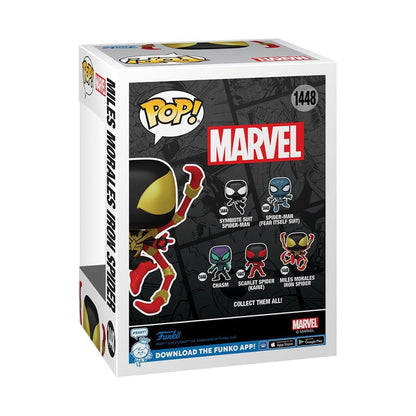 Miles Morales Iron Spider Funko Pop! Marvel Spider-Man Comics - Approx. 4 1/2" Collectible Vinyl Figure #1448 in Window Display Box