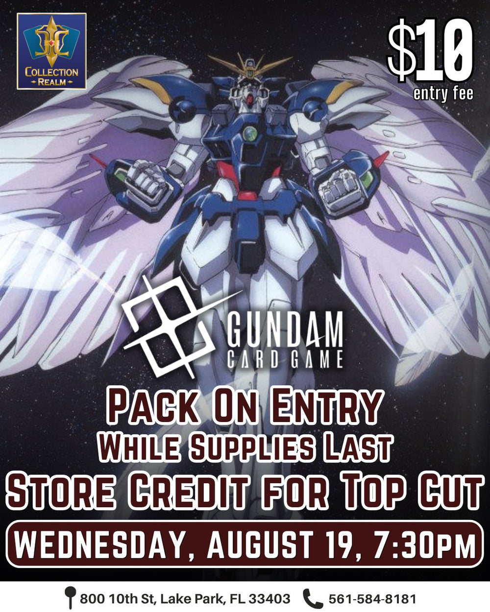 Gundam Card Game Tournament – August 19, 2026 (Wednesday 7:30 PM)