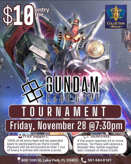 Gundam Card Game Tournament – Friday, November 28, 7:30 PM