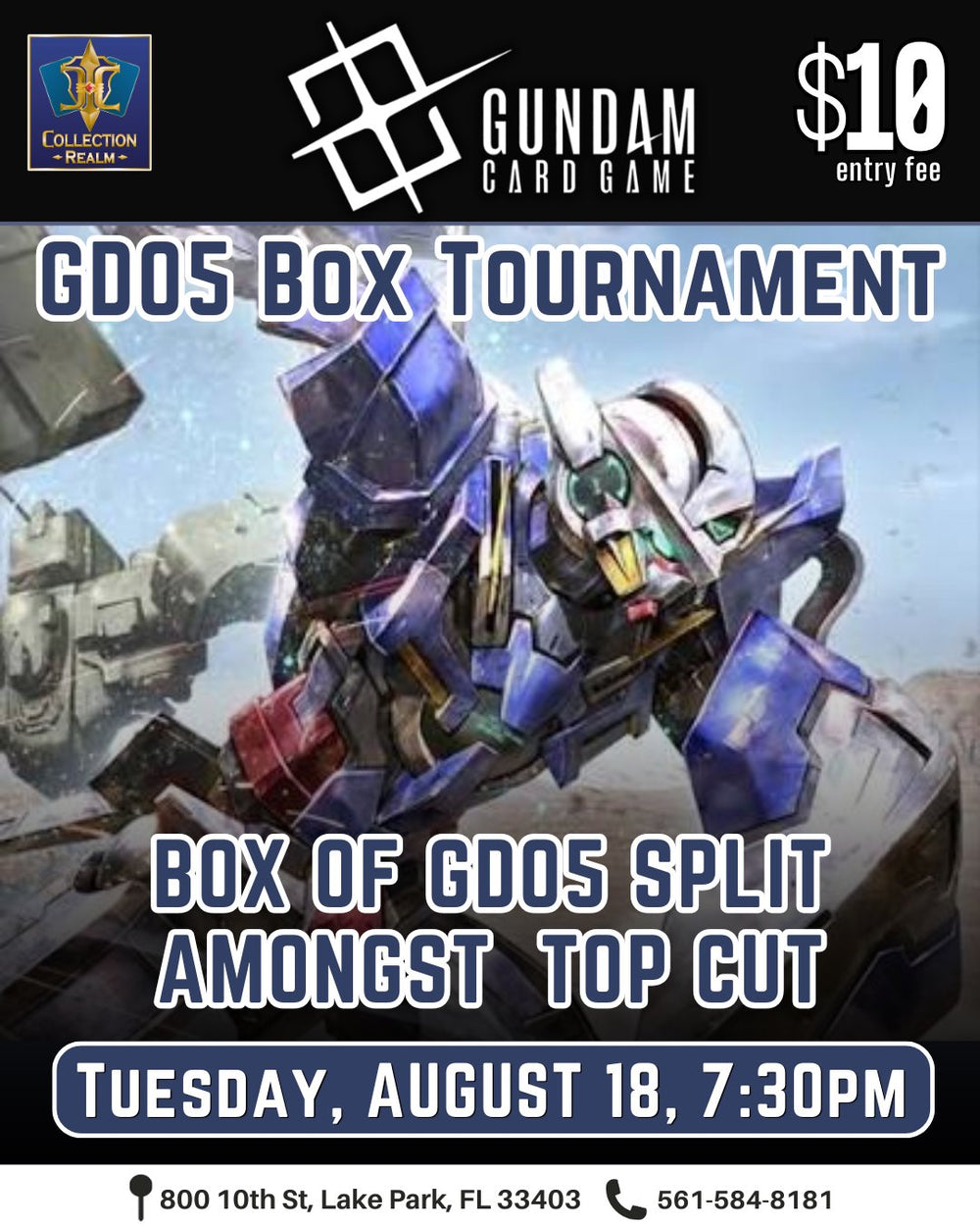 Gundam Card Game GD05 Box Tournament – August 18, 2026 (Tuesday 7:30 PM)