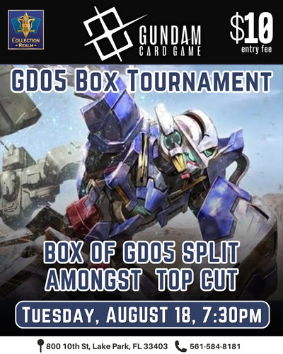 Gundam Card Game GD05 Box Tournament – August 18, 2026 (Tuesday 7:30 PM)