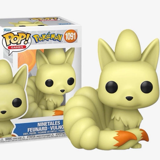 Ninetales Feunard - Vulnona #1091 Funko Pop! Games Pokemon - Approx. 4" Collectible Vinyl Figure Bundled with Display Box Protector Case - Estimated Arrival: Sept. 2025 (PRE-SALE)