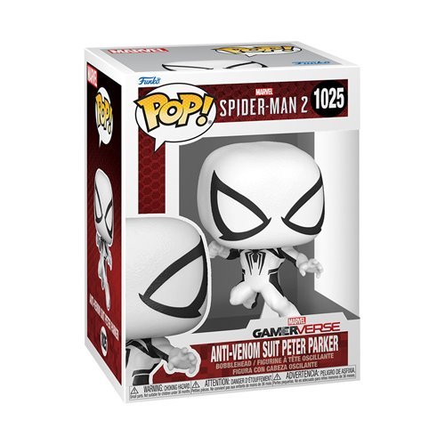 Anti-Venom Suit Peter Parker Funko Pop! Spider-Man 2 Video Game - Approx. 4" Collectible Vinyl Figures #1025 with Display Box Protector Case