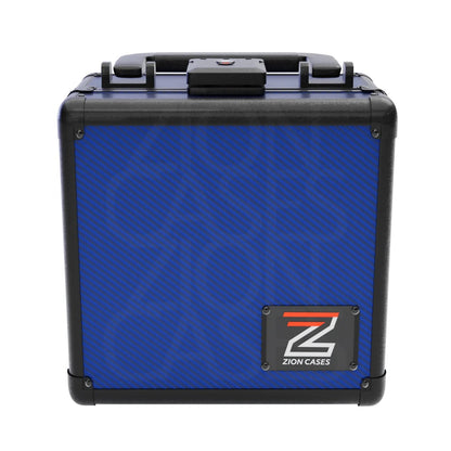 Zion Cases Slab Case GO Carbon Fiber Navy – Graded Card Slab Holder for Up to 25 Slabs, Protective Trading Card Storage Case with TSA-Approved Locks, High-Grade Foam, Compact Travel Design (PRE-ORDER)