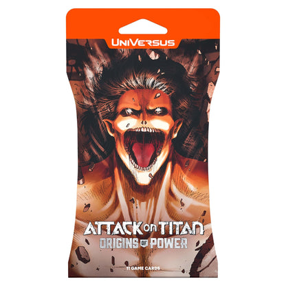 UniVersus: Attack on Titan: Origins of Power Booster Display Box - Includes 24 Booster Packs (11 Cards Ea), Deck-Building Card Game, Randomly Assorted