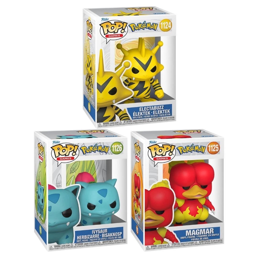 Pokemon Wave 22 Funko Pop! Games - Set of 3 (Electabuzz #1124