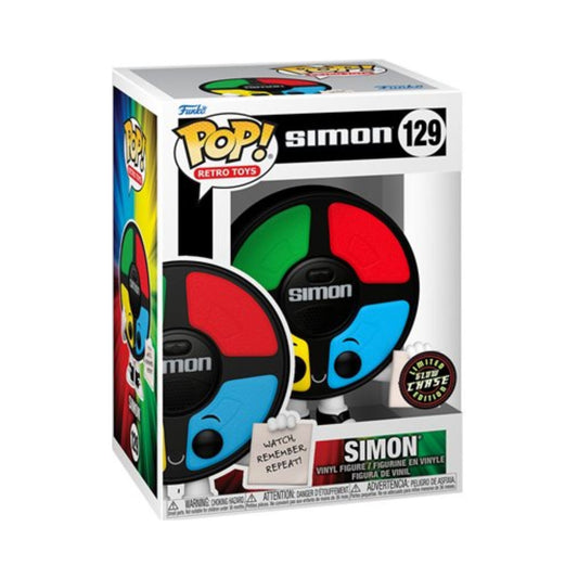 Simon Funko Pop! Retro Toys - Approximately 4" Glow Chase Limited Edition Collectible Vinyl Figure #129 with Window Display Box