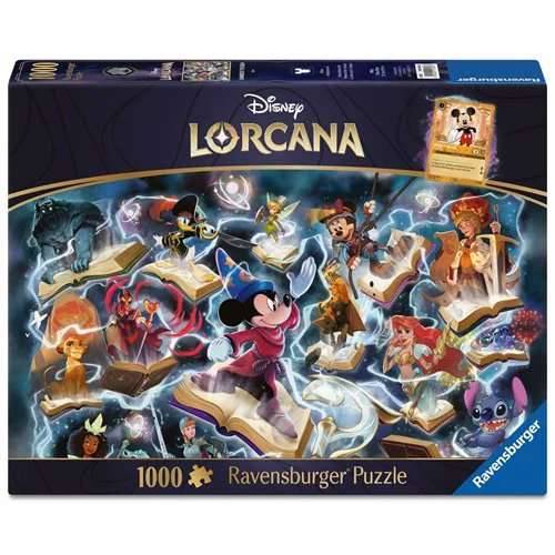 Disney Lorcana Glimmers of the Realm Steel 1000 Piece Puzzle by