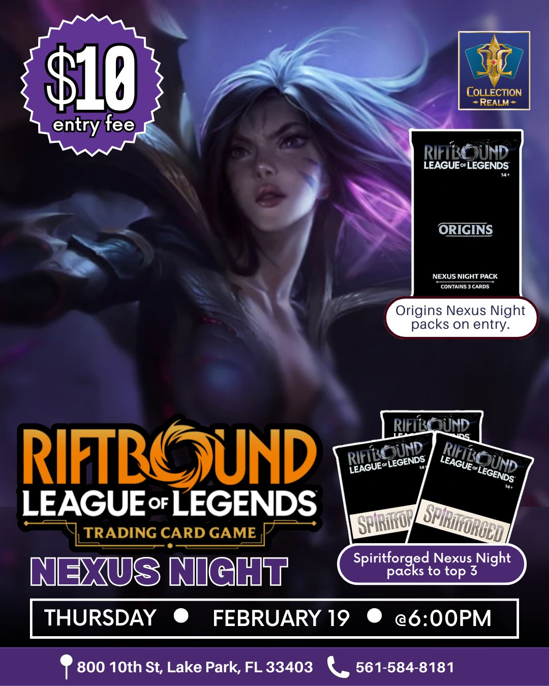 Riftbound: League of Legends TCG – Nexus Night – Feb 19 (Thurs) 6:00 PM