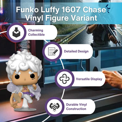 Luffy Gear Five Funko Pop! Animation One Piece - Vinyl Figure #1607 with Display Box Protector Case