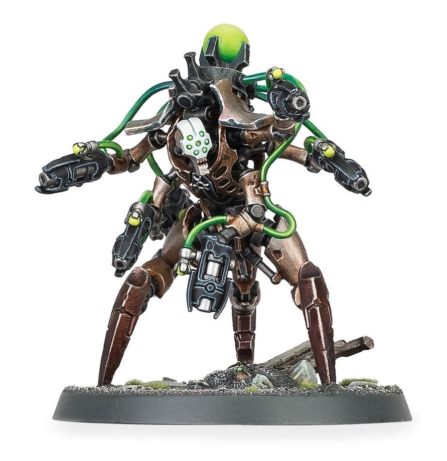 Warhammer 40,000 Necrons Hexmark Destroyer – Necron Elites Miniature with Six Enmitic Disintegrator Pistols, Citadel 50mm Base, Tabletop Wargaming Model Kit (PRE-ORDER)