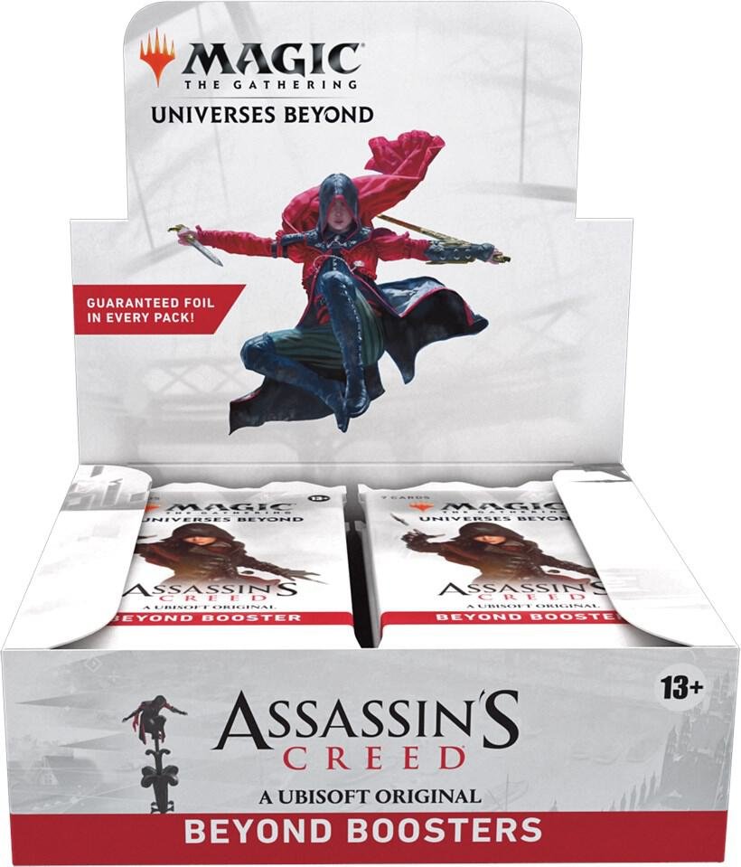 MTG Universes Beyond Assassin’s Creed Beyond Booster Packs Display