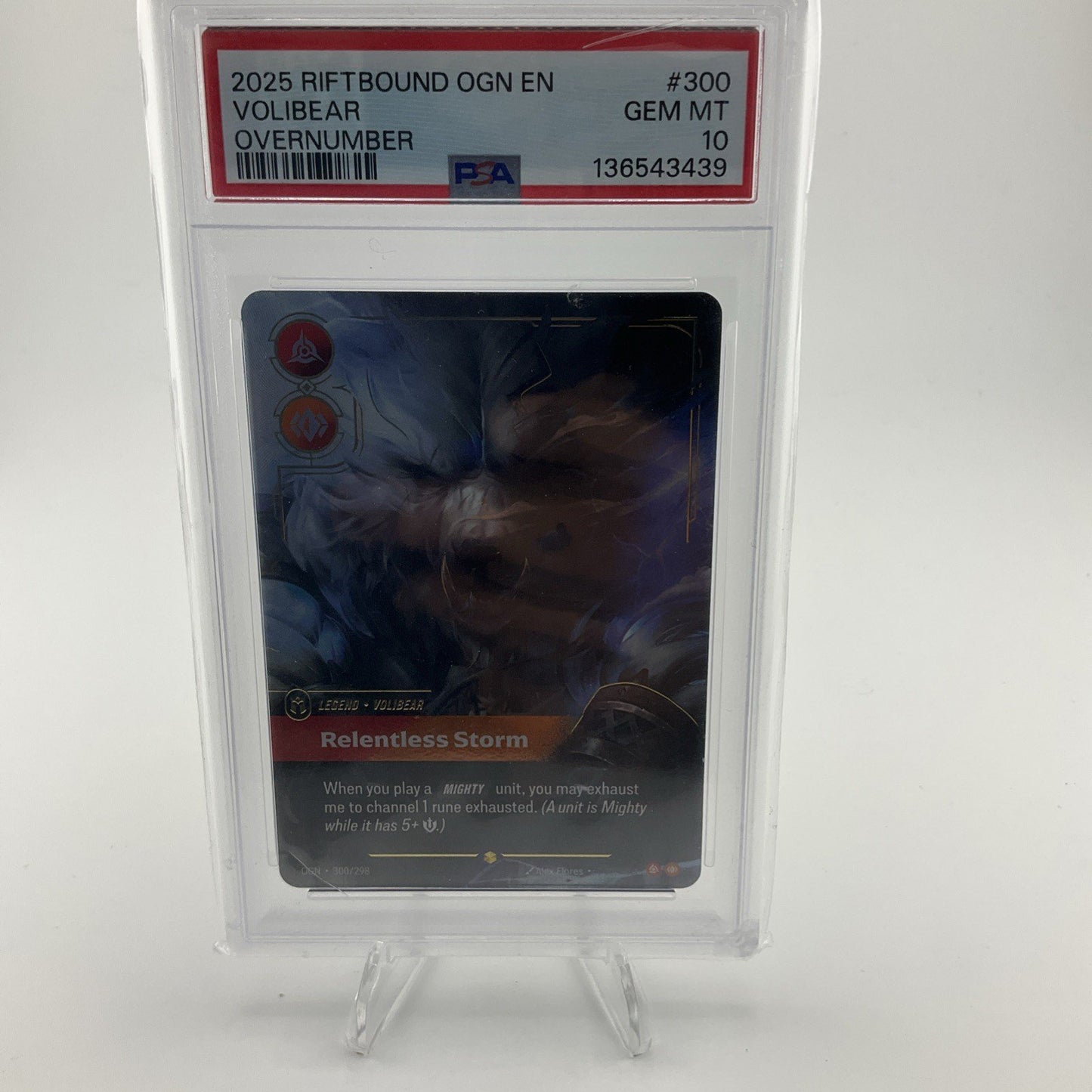 Riftbound Orgins Volibear Overnumber Alt Art PSA 10 Gem Mint League Of Legends