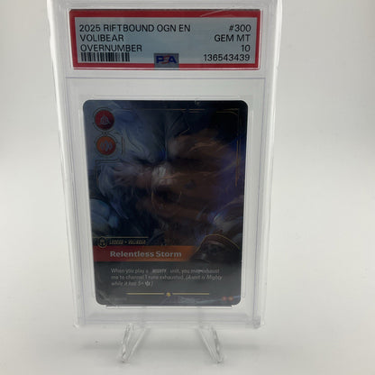 Riftbound Orgins Volibear Overnumber Alt Art PSA 10 Gem Mint League Of Legends