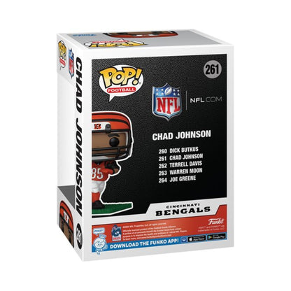 Chad Johnson Funko Pop! Football: NFL Legends Cincinnati Bengals - Approx. 3 3/4" Collectible Vinyl Figure #261 with Window Display Box