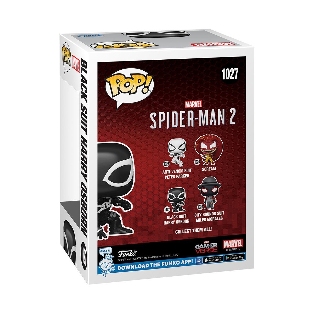 Black Suit Harry Osborn Funko Pop! Marvel Spider-Man 2 Gamer Verse - Approx. 3 1/4" Collectible Bobblehead Figure #1027 with Window Display Box