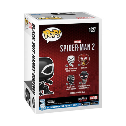 Black Suit Harry Osborn Funko Pop! Marvel Spider-Man 2 Gamer Verse - Approx. 3 1/4" Collectible Bobblehead Figure #1027 with Window Display Box