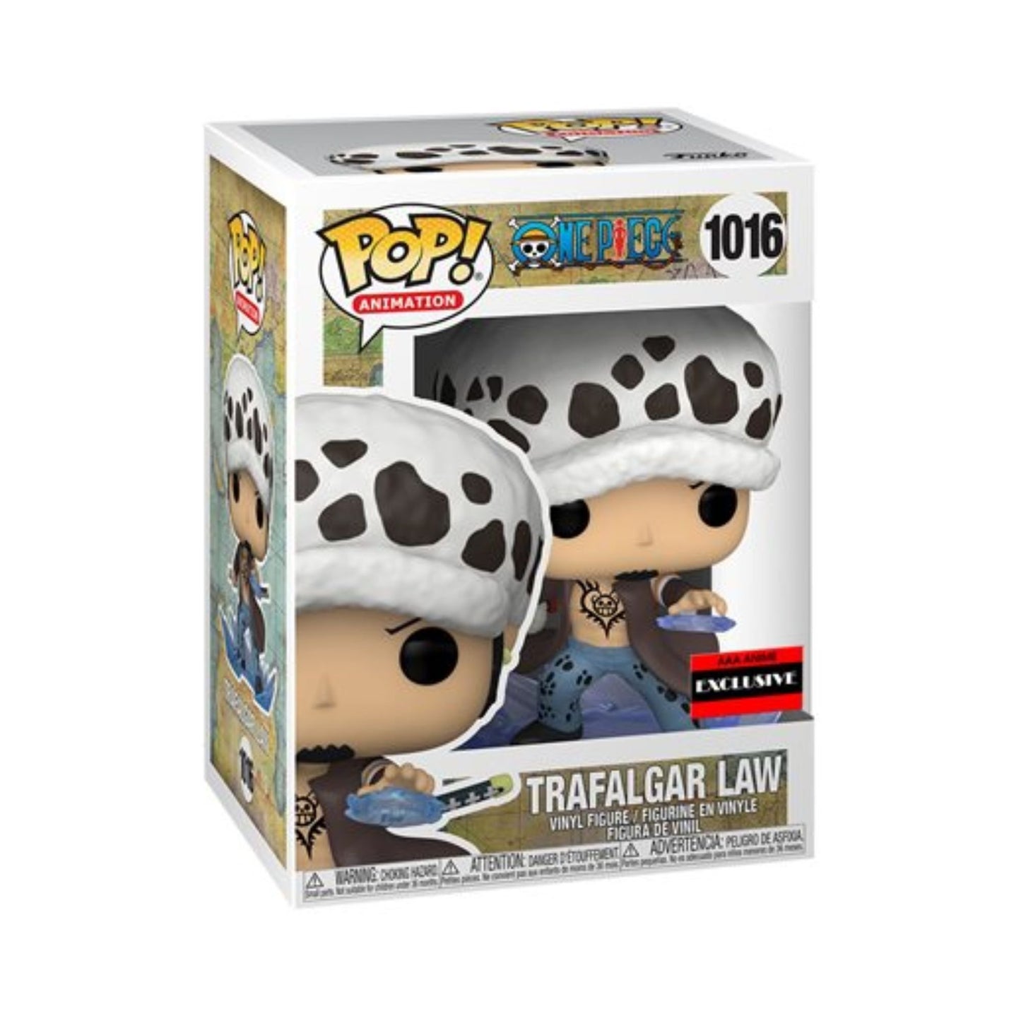 Trafalgar Law Funko Pop! Animation One Piece - AAA Exclusive Vinyl Figure #1016 with Display Box Protector Case