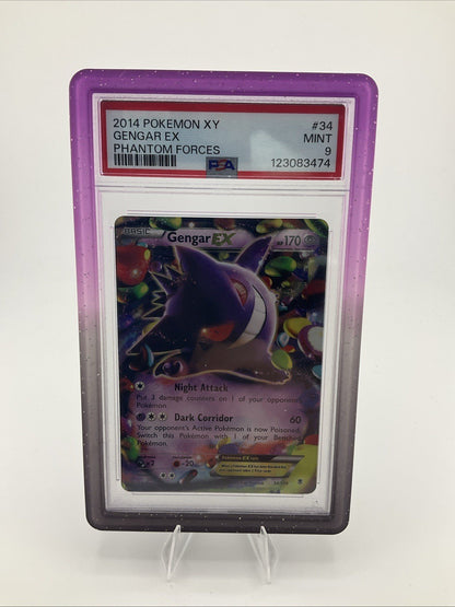 2014 POKEMON XY PHANTOM FORCES #34 GENGAR EX PSA 9
