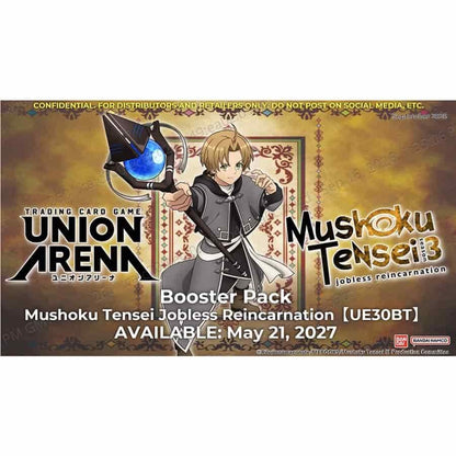 UNION ARENA Mushoku Tensei Booster Box UE30BT, Jobless Reincarnation Trading Card Game, 16 Booster Packs, 12 Cards Per Pack, Collectible Cards with Exclusive Illustrations (PREORDER - Release Date May 21, 2027)