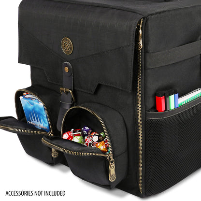 ENHANCE Board Game Shoulder Bag - Reinforced Board Game Storage with Padded Shoulder Strap and Accessories Pockets for Dice, Cards, More - Carrier Protects Tabletop Adventures