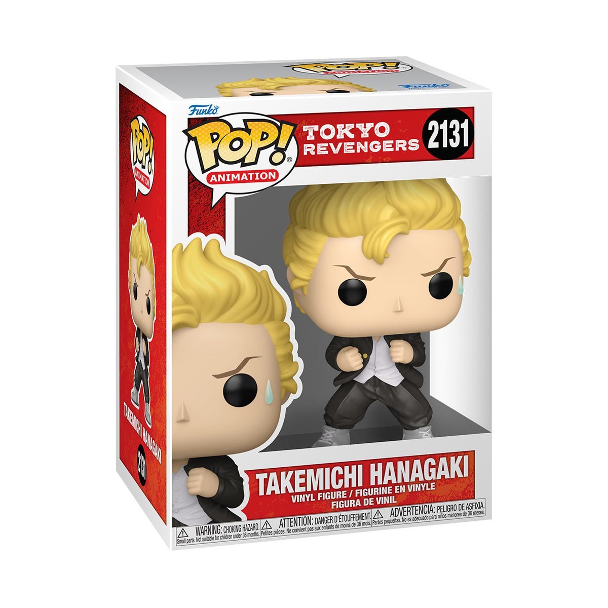 Tokyo Revengers Funko Pop! Animation Set of 3 (Takemichi Hanagaki #2131, Mikey #2132, and Draken #2133) Collectible Vinyl Figures
