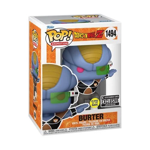 Burter Funko Pop! Animation Dragon Ball Z - Approx. 4 3/4" Collectible Glows In The Dark Entertainment Earth Exclusive Limited Edition Vinyl Figure #1494 with Window Display Box