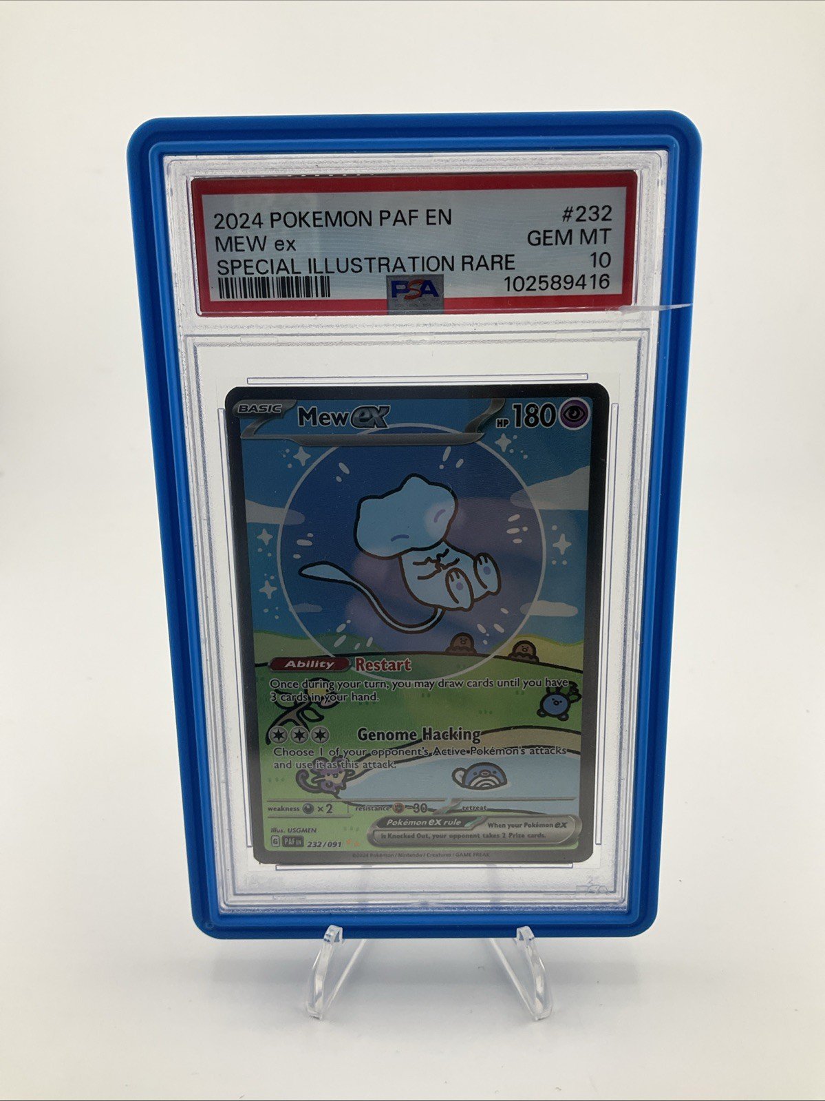 2024 POKEMON PAF EN-PALDEAN FATES SPECIAL ILLUSTRATION RARE #232 MEW EX PSA 10