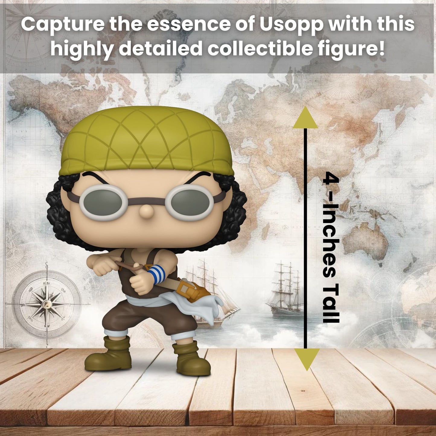 Usopp (2024) Funko Pop! Animation: One Piece - Collectible Straw Hat Pirates Marksman Vinyl Figure #1774 with Window Display Box