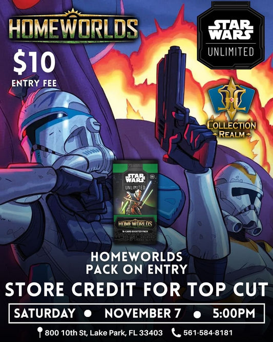Star Wars: Unlimited – Homeworlds Tournament – November 7 2026 (Saturday) 5:00 PM