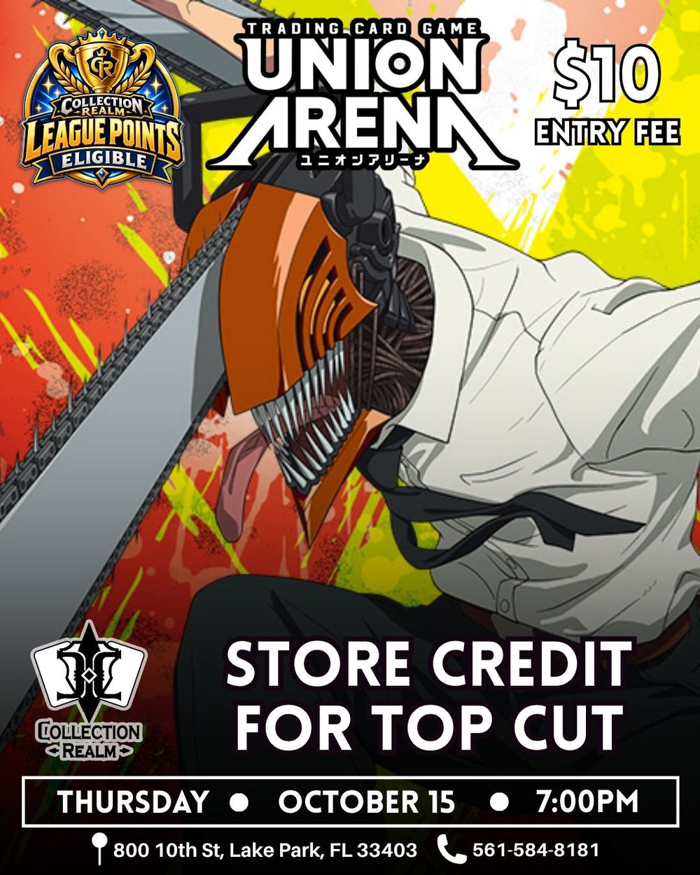 Union Arena League Points Eligible – October 15 2026 (Thursday 7PM)