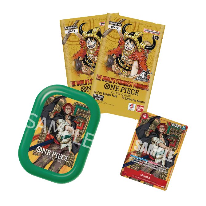 One Piece TCG OP-17 Mini Tin Vol. 3 Shanks Green Collectible Trading Card Game Tin