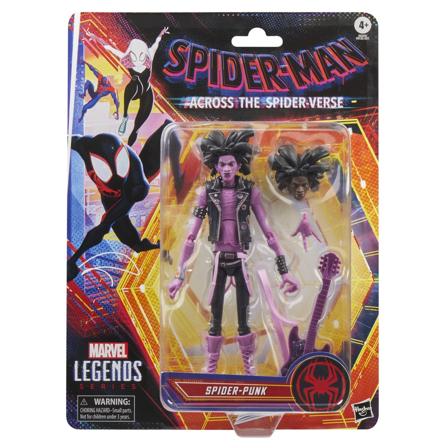 Spider-Punk Purple Marvel Legends Series Spider-Man: Across The Spider-Verse Collectible 6-Inch Action Figure